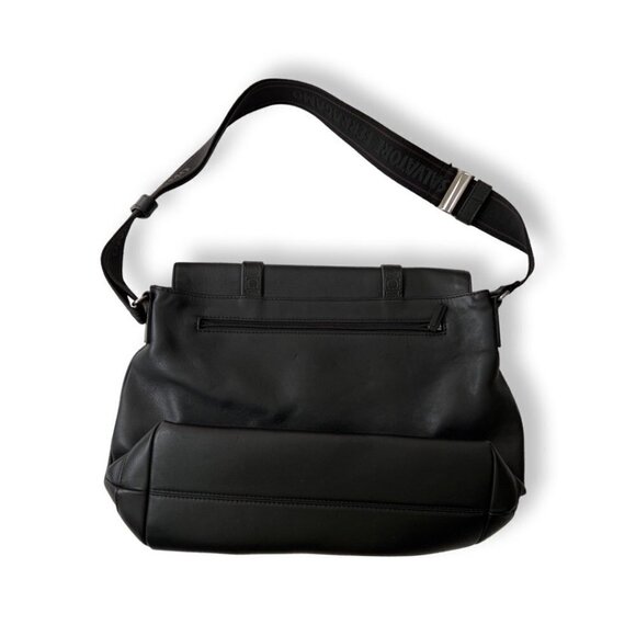 Salvatore Ferragamo Black Leather Monogram Messenger Bag / PINK - Picture 4 of 11